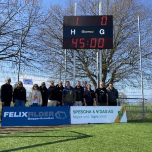 Einweihungsfeier Anzeigetafel