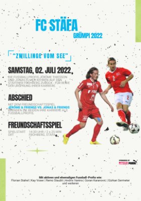 Samstag 14:30 Uhr: Freundschaftsspiel „Jérôme & friends vs. Jonas & friends“